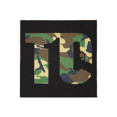 Durable Fabric Sticker – T1C Woodland Camo Edition